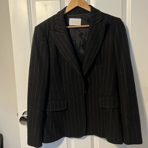 Iceberg Black Pinstripe Blazer